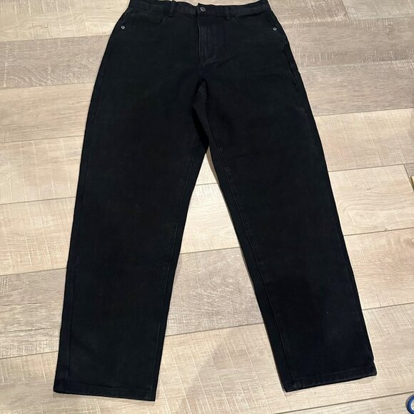 PRETTY LITTLE THINGS WOMENS SIZE 10 BLACK MOM JEANS - Picture 1 of 9